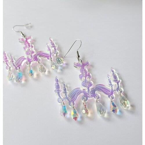 Vintage Transparent Symphony Crystal Chandelier Girl Earrring