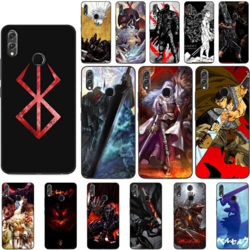 YNDFCNB Berserk Guts Anime Phone Cases For Huawei Honor 8X 8A 9 10 20 Lite 30Pro 7C 7A 10i 20i