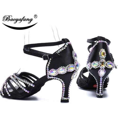 BaoYaFang woman fashion shoes Summer Sandals fashion shoes woman High heels sweet party Sandals performance 8cm dance shoes