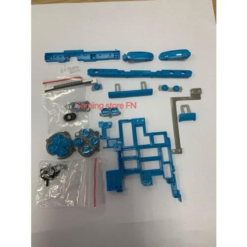 1set black/white/blue for psvita for ps vita psv 2000 slim game console case housing shell screws baffle edge volume button