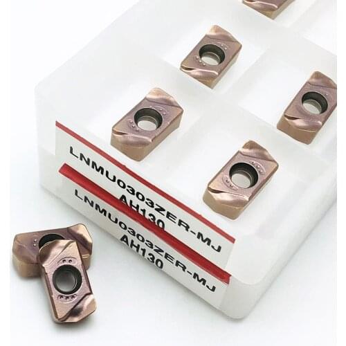 10pcs turning insert LNMU0303ZER MJ AH130/AH725 carbide double-sided fast feed cutting insert LNMU 0303