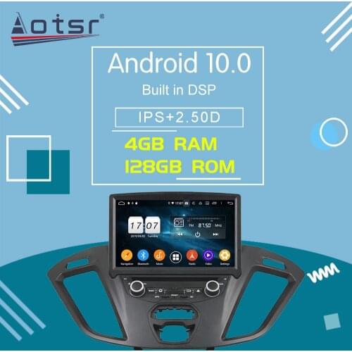128GB For Ford Transit Custom 2016 Android 10 Car DVD Radio Player GPS Navigation Player Car Multimedia Player WIFI