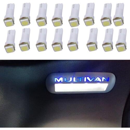 16pcs White Error free LED bulb Entry interior Foot Step light For VW Multivan Caravelle Transporter T5 T5.1 T6 LED lamp ONLY