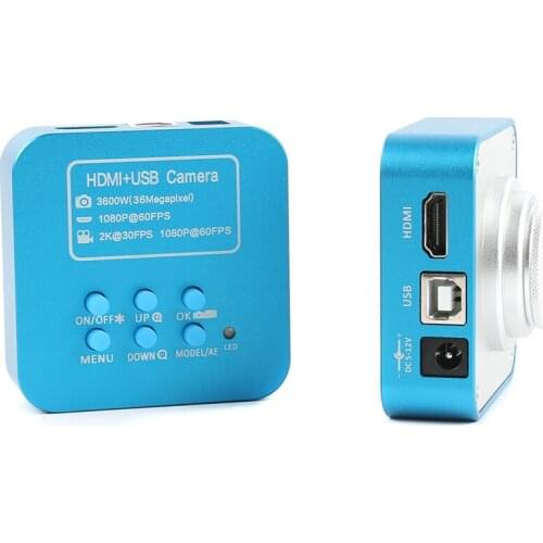 HD 36MP 1080P 4K 60FPS HDMI USB Industrial Electronic Digital Video Microscope Camera TF Storage For Phone CPU PCB Repair