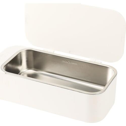 450ml Household Ultrasonic Cleaner Waterproof Stainless Steel Cleaning Tank Portable Auto Cleaners for Jewelry Eyeglass Denture