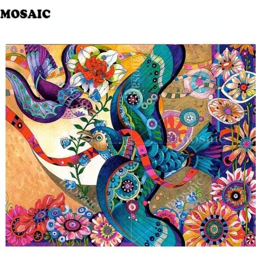 5D DIY full Diamond Painting Cross Stitch landscape series"flowers /abstraction/birds"wall stickers 3D diamond mosaic Embroidery