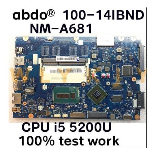 Abdo CG410/CG510 NM-A681 motherboard for Lenovo 100-14IBD notebook motherboard CPU i5 5200U GT920M DDR3 100% test work