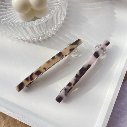 Acetate spring clip geometric hair clip simple word clip temperament clip top style ornament hair tortoiseshell fragrance s Q3C6