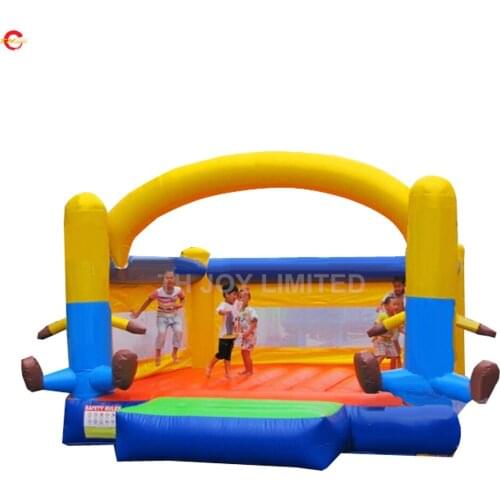Free air shipping 4x4x3mH inflatable bouncer with cartoon printing inflatable bouncy castle air bouncy jumper for kids