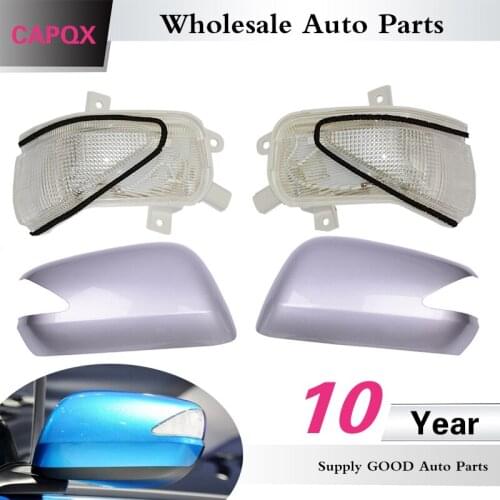 CAPQX 4PCS side Rearview mirror LED turn signal Flashes & cover Housing 34300-TG5-H01 For FIT JAZZ 2009-2014 GE6 GE8