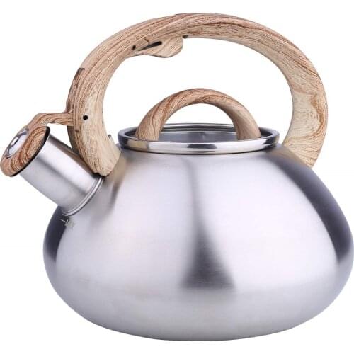 Tea Kettle, 2.1 Quart Stove Top Black Tea Kettle Stovetop, Food Grade Stainless Steel Teapot, Anti-Hot Handle, Loud Whistle and