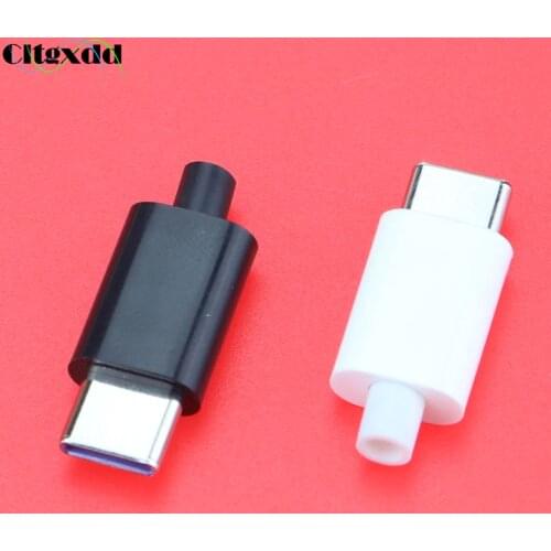 CLTGXDD 1PCS 5A DIY USB Type-C Male Plug Welding Type Plug Type C Data and Charging Welded Wire Connector