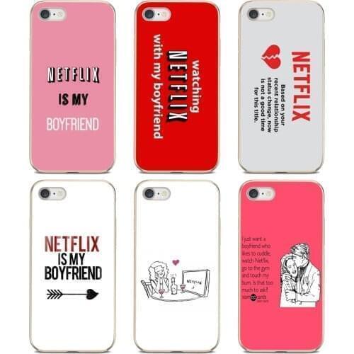 For Samsung Galaxy S10E S20 FE Note 10 20 Edge Lite Plus Ultra Alpha Core Prime Soft Case netflix-is-my-boyfriend-Quote-Poster