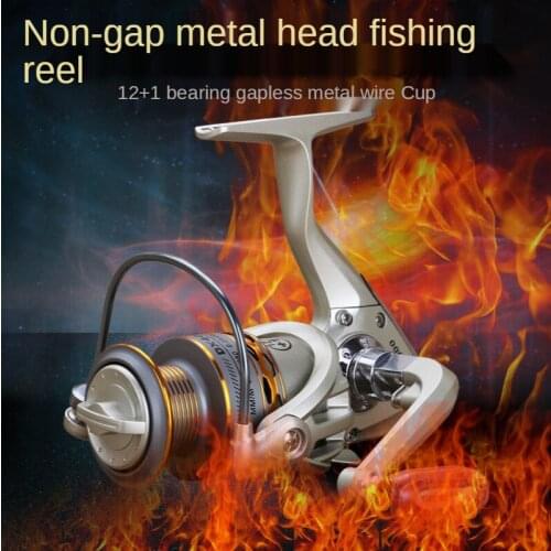 Double Spool Fishing Reel Wooden Grip 12+ 1BB Spinning Fishing Reel Professional Metal Left/right Hand Fishing Reel Reel