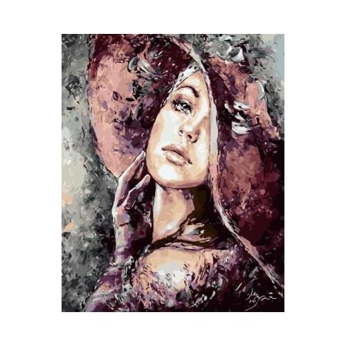 PAINTBOY Framed Pictures DIY Painting By Numbers of Figure Painting Hand Painted Oil On Canvas Home Decor For Living Room