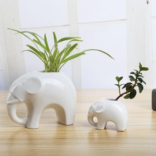 Ceramic Size Elephant Decoration Creative Decoration Ceramic Vase Home Decoration Gift