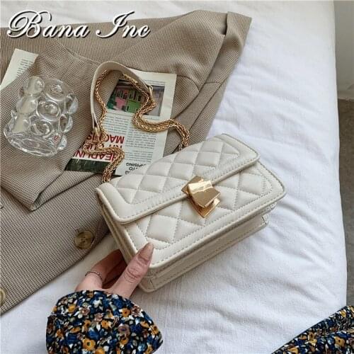 Classic Shoulder Bag With Metal Chain Crossbody Satchel Pu Leather Brand Flap Women Purses Trend Handbags For Women Small Clutch