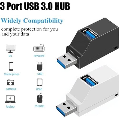 USB 3.0 HUB USB 2.0 Adapter Extender Mini Splitter Box 3 Ports for PC Laptop Macbook Mobile Phone High Speed Reader for Xiaomi