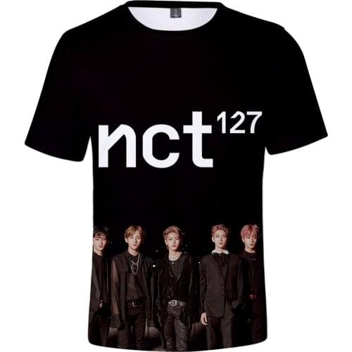 Kpop new idol NCT U member name 3d printing t shirt summer short sleeve t-shirt for fans supportive kpop o neck tshirt tops Tee