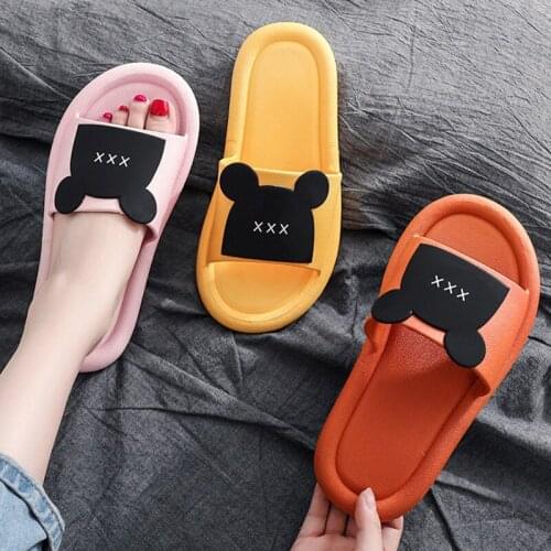 Minimalist Household Fashion Slippers Men Women Summer Indoor Slides Bathing Non-Slip Bathroom Thick-Soled Slippers