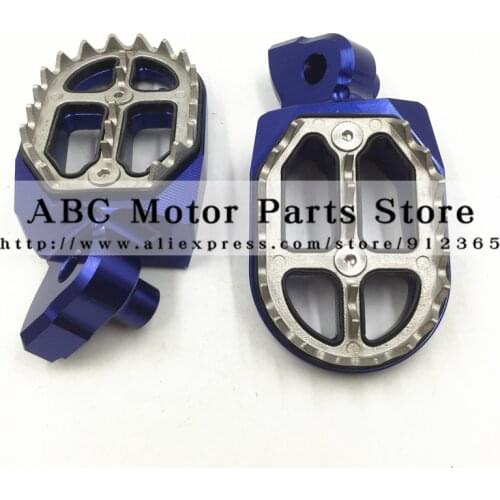 MX Wide Foot Peg Pegs Rest Pedal Fit WR250F WR426F WR450F WR400F YZ YZF WRF YZ85 YZ125 YZ250 TZ250F YZ450F Motocross Dirt Bike