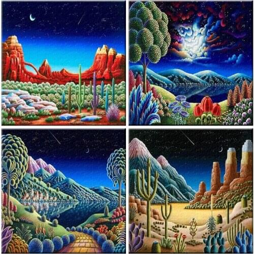 Fantastic Landscape Paint By Number For Adults Diy On Canvas With Frame 60x75 Oil Picture Coloring By Numbers Drawing Home Decor