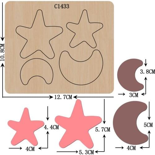New Earrings, pendant Wooden die Scrapbooking C-1433 Cutting Dies Multiple sizes