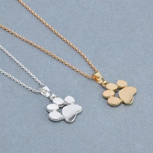 1pc Paw Shape Necklace Dog Cat Necklace For Women Jewelry Accessories Animal Paw Pet Choker Pendant Footprints Girls Gift