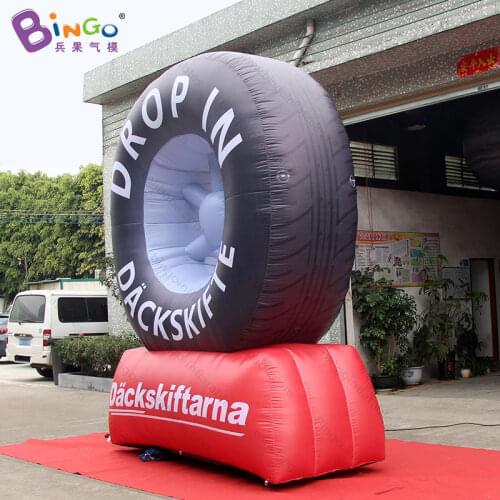 Personalized 3.5mts high big inflatable car tyre / inflatable tyre / truck tyre on sale promotion model- toys