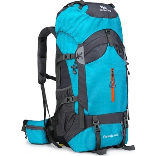 60L Camping Hiking Backpack Mountaineering Bag Large Capacity Trekking Rucksack Outdoor Backpack Hiking Camping Bags aluminum