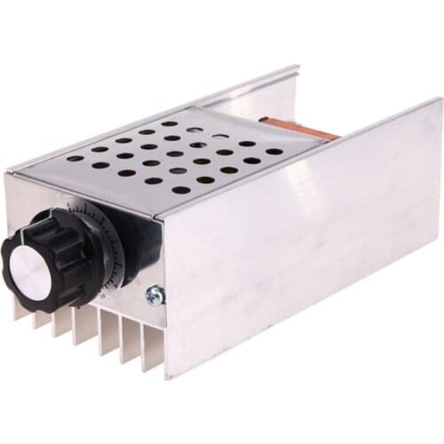 AC 220V 6000W SCR Voltage Regulator Controller Electronic Dimmer Thermostat Speed Regulation Mold with Case