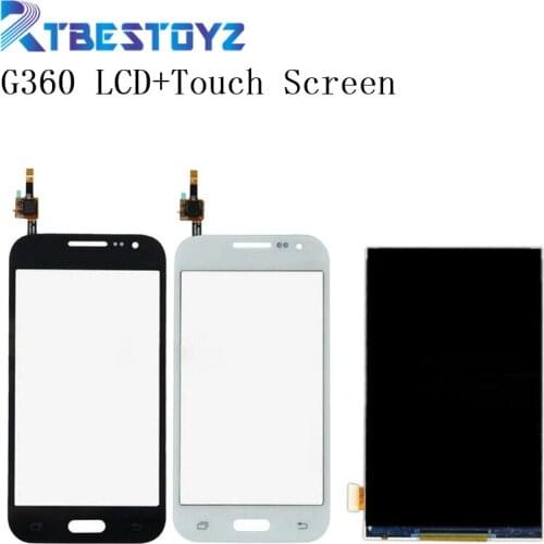 RTBESTOYZ LCD Touch Screen For Samsung Galaxy Core Prime G360 G361 G361F LCD Touch Digitizer Sensor Glass Lens Panel