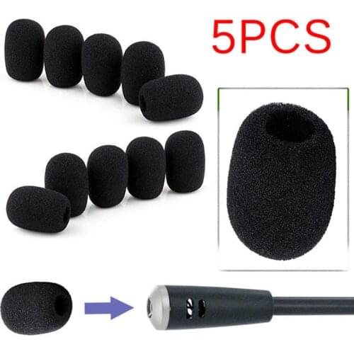 5pcs/lot Replacement Mic Cover Microphone Windscreen Windshied Headset Foam Microphone Cover Telephone Headset 35*25*10mm