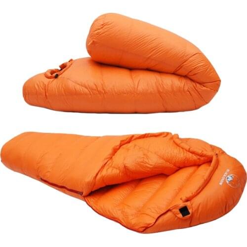 White Goose down filled Adult Sleeping Bags Very Warm Adult Mummy Sleeping Bag for Winter Thermal Camping Travel Sleeping Bag