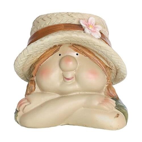 Handmade Creative Steve Couple Resin Succulent Flower Pot Home Balcony Cartoon Portrait Decoration Lucky home decor home vase