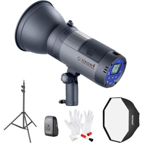 Neewer Vision 4 Battery Powered Outdoor Studio Flash Strobe (Full Power flashes with 2.4G System) with Softbox,Light Stand Kit