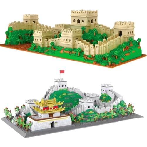 The Great Wall Building Blocks Chinese Famous Architecture Micro Brick 3D Model Diamond Block Toys For Kid Birthday Gifts