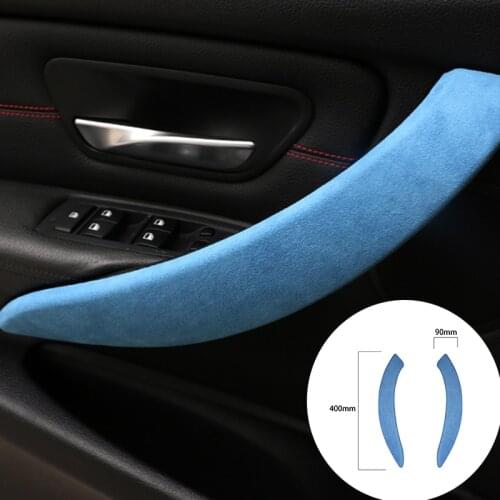 Car Inner Door Handles Cover For BMW F30 F31 F32 F34 F36 3GT 2013-2019 Alcantara Suede Wrap Trim Sticker Interior Accessories