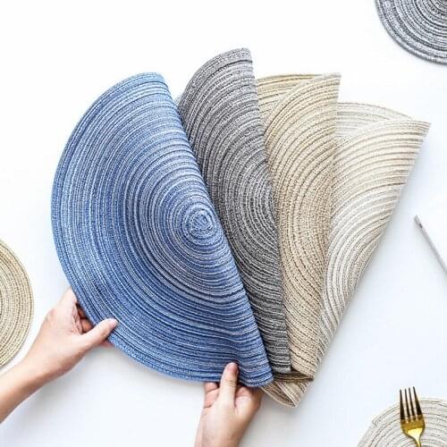 Japanese handmade Ramie thread round table mat heat insulation mat anti-scald mat anti-skid Bowl plate mat sand pot mat