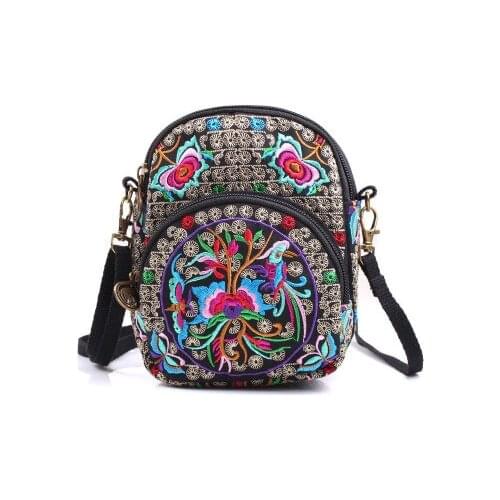 New Coming Floral Embroidery Womens embroidery bags!Hot Lady Embroidered shoulder&Crossbody bag Vintage shopping Handbags