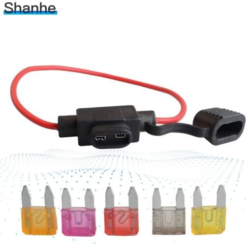 1pcs waterproof auto inline Mini In-Line Fuse Holder + 1pcs Fuse Inserts