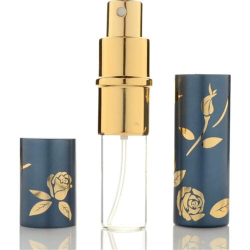10ml Portable Mini Refillable Perfume Spray Bottle With Scent Pump Metal Aluminum Empty Cosmetic Container Atomizer Sub-bottle