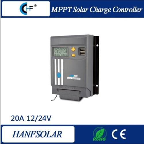20A MPPT solar charge and discharge controller 12 / 24 V automatic identification, customizable lithium battery charging