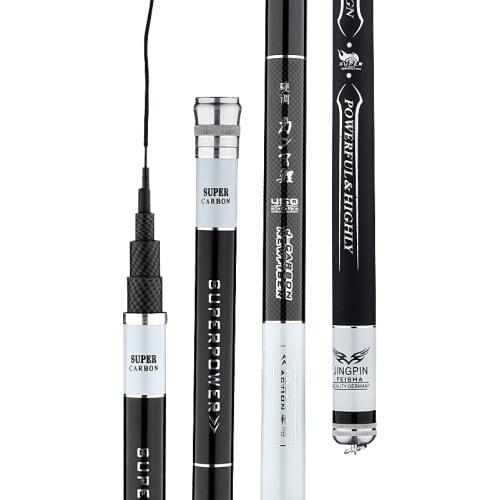 3.6m-7.2m Carp Fishing Rod Stream Canne a Peche Short Section Hand Pole Ultra Light Hard 28-tune Telescopic Wedkarstwo Olta