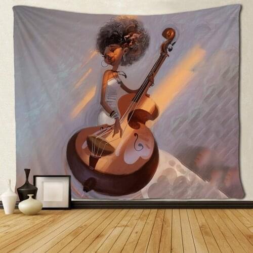 African American Women Play The Cello Love Music Tapestries Unique Art