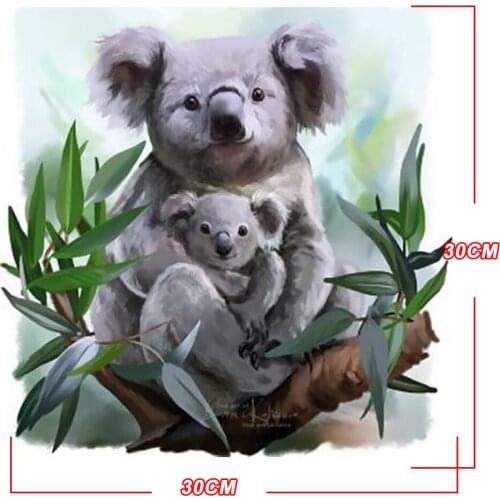 5D Diy Diamond Embroidery Animal Koala Pictures Of Rhinestones Diamond Painting Full Round Drill Rhinestone Mosaic Home Decor