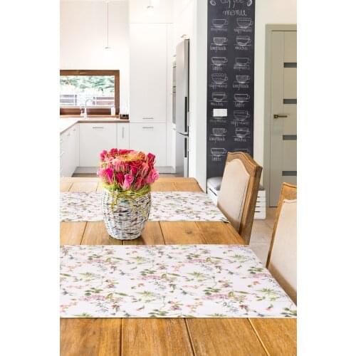 Flower Pattern Satin Runner