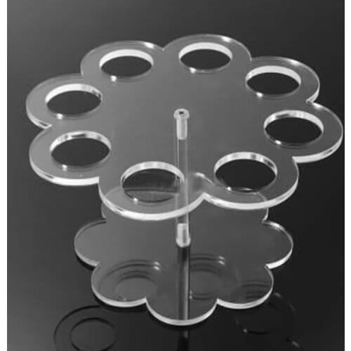 Behogar 8-Hole Ice Cream Candy Acrylic Holder Cupcake Ice Cream Cones Holder Stand For Wedding Kid Birthday Party Buffet Display