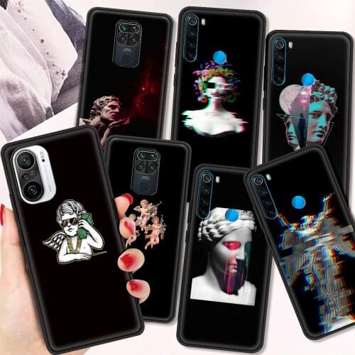 Plaster Statue David Aesthetic Art Soft Cover for Redmi Note 7 8 8T 9 9S 10 Pro Luxury Case 7 7A 8 8A 9A 9C TPU Phone Case Shell