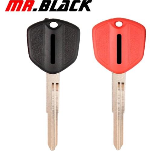 Black / Red Motorcycle Blank Key Uncut Blade For Honda Shadow400 750 VT400